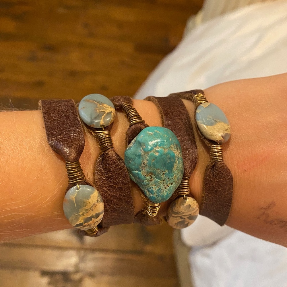 Leather wrap bracelet